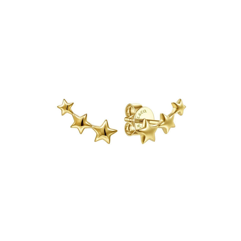 Gabriel & Co. Triple Graduating Stars Curved Stud Earrings-Gabriel & Co. Triple Graduating Stars Curved Stud Earrings - EG14014Y4JJJ