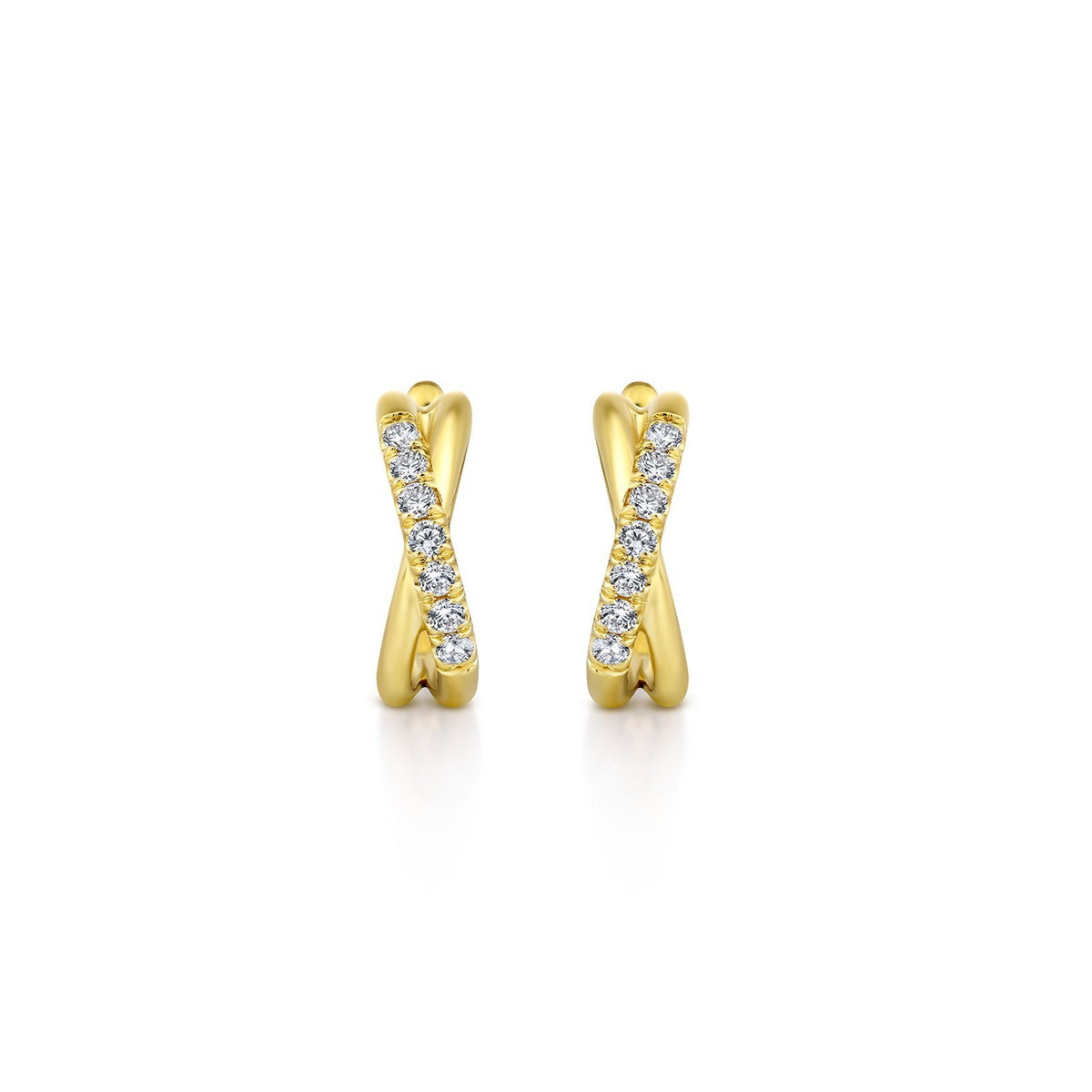 Gabriel & Co. Twisted Diamond Huggies - EG13328Y45JJ