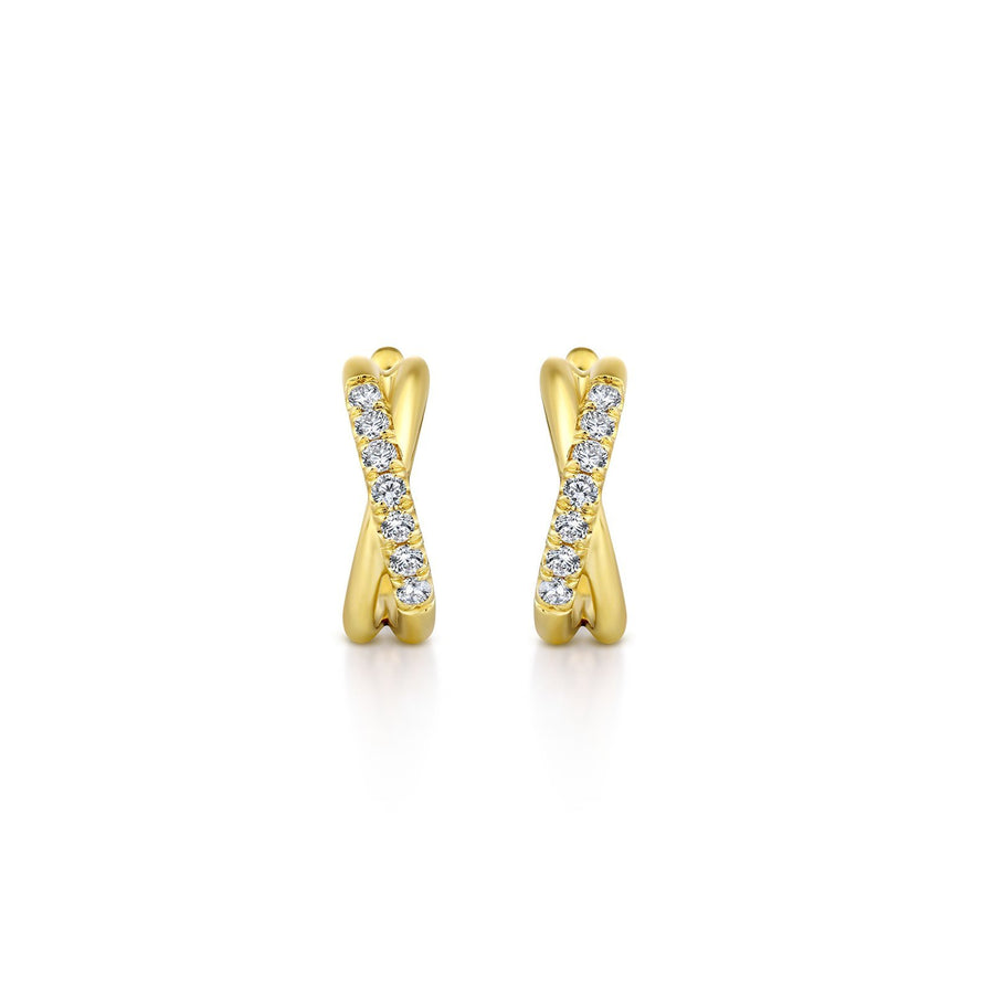 Gabriel & Co. Twisted Diamond Huggies - EG13328Y45JJ