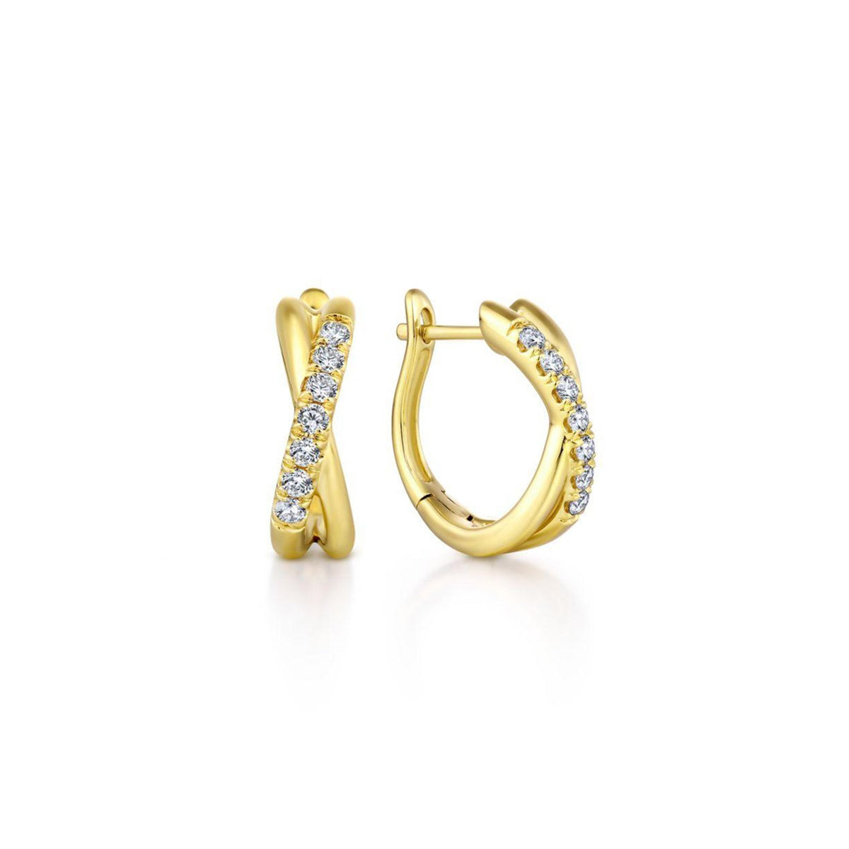 Gabriel & Co. Twisted Diamond Huggies - EG13328Y45JJ