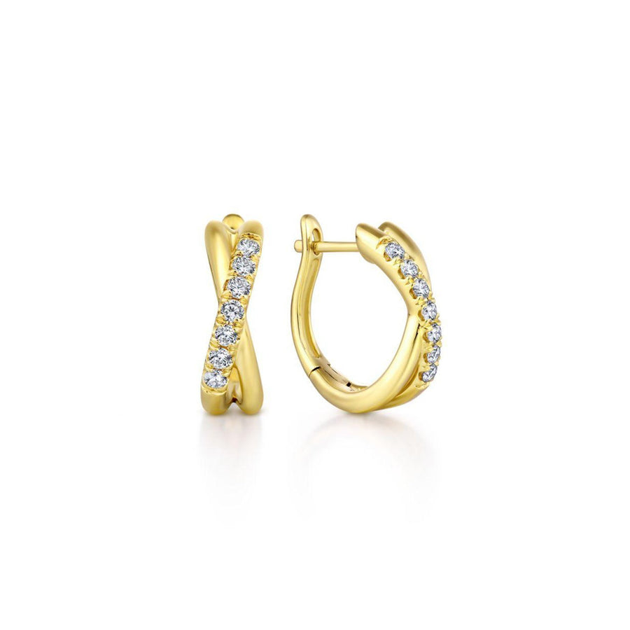 Gabriel & Co. Twisted Diamond Huggies - EG13328Y45JJ