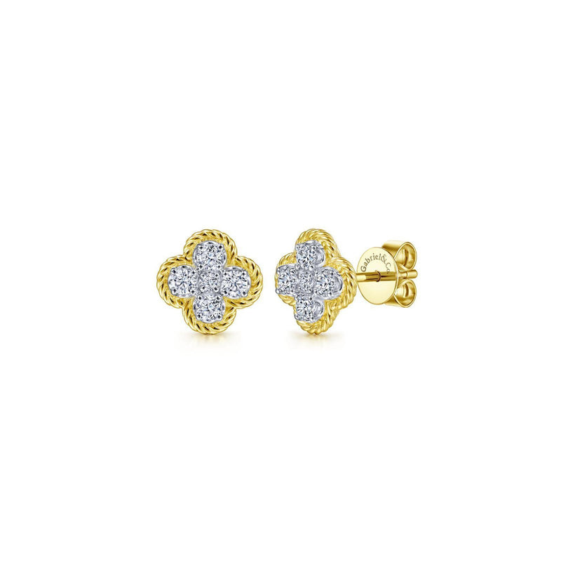 Gabriel & Co. Twisted Rope Diamond Stud Earrings-Gabriel & Co. Twisted Rope Diamond Stud Earrings - EG14261Y45JJ