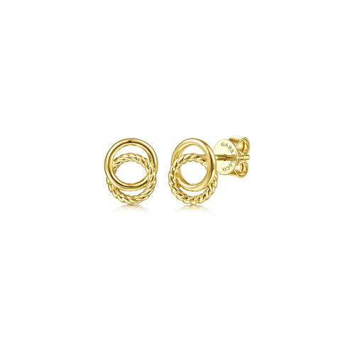 Gabriel & Co. Twisted Rope Double Circle Stud Earrings-Gabriel & Co. Twisted Rope Double Circle Stud Earrings - EG14017Y4JJJ