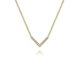 Gabriel & Co. V Shaped Diamond Bar Necklace - NK5423Y45JJ