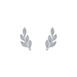 Gabriel & Co. Diamond Leaf Stud Earrings-Gabriel & Co. Diamond Leaf Stud Earrings in 14 karat white gold with diamonds.
