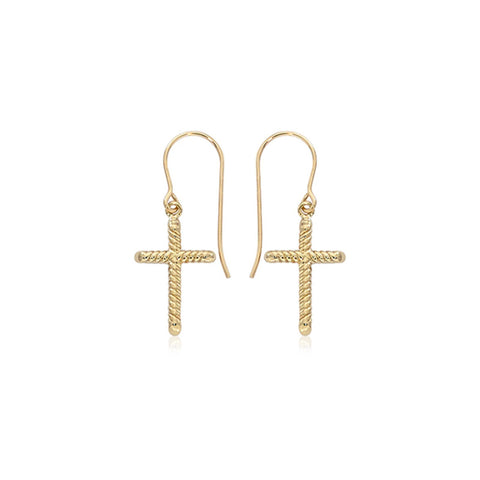Gold Cross Earrings-Gold Cross Earrings -