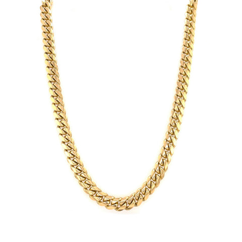 Gold Cuban Link Necklace-Gold Cuban Link Necklace - 8NLEA00055