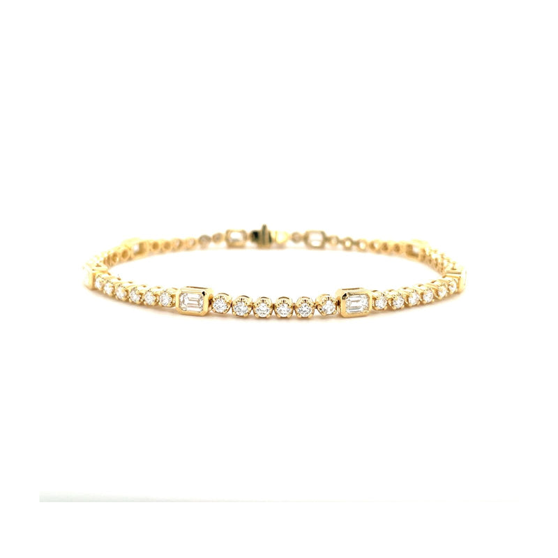 Gold Diamond Bracelet-Gold Diamond Bracelet - DBDRA01928