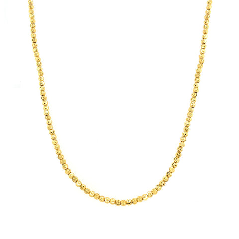 Gold Diamond-cut Bead Necklace-Gold Diamond-cut Bead Necklace - 8NLEA00037