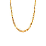 Gold Diamond Cut Beads Necklace-Gold Diamond Cut Beads Necklace -