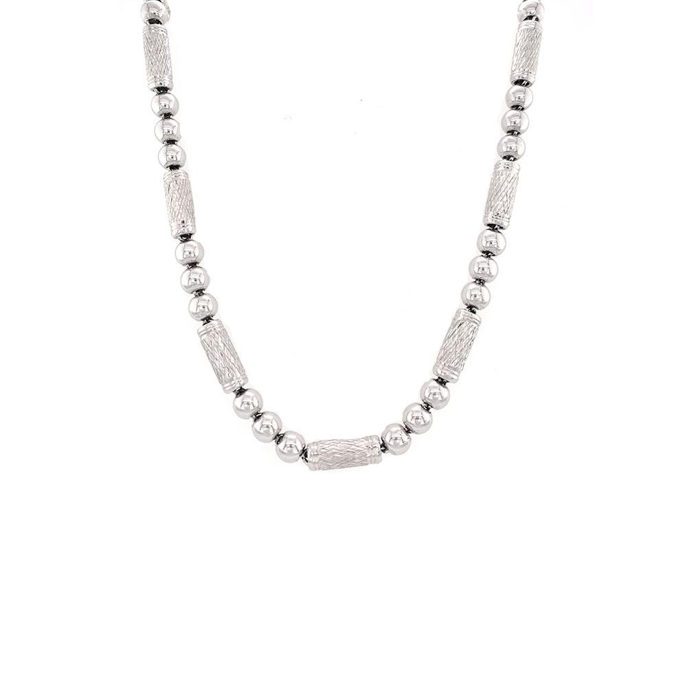 Gold Diamond Cut Beads Necklace -