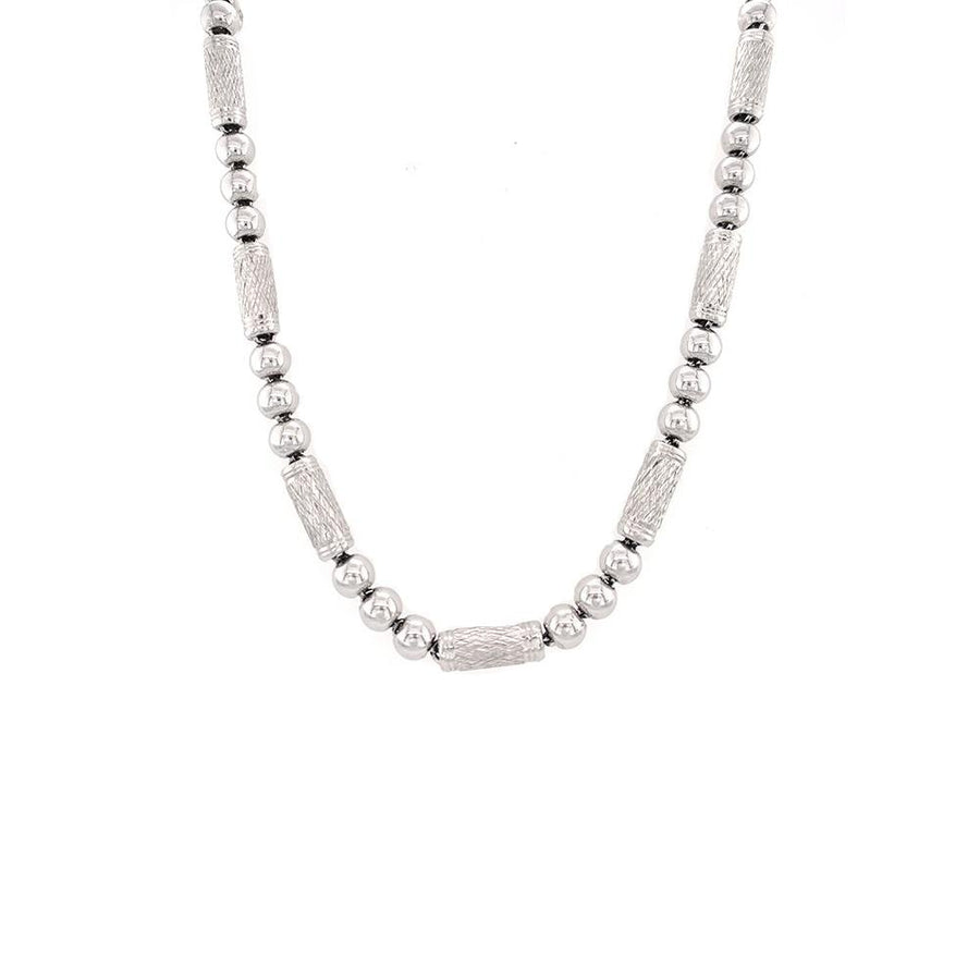Gold Diamond Cut Beads Necklace -