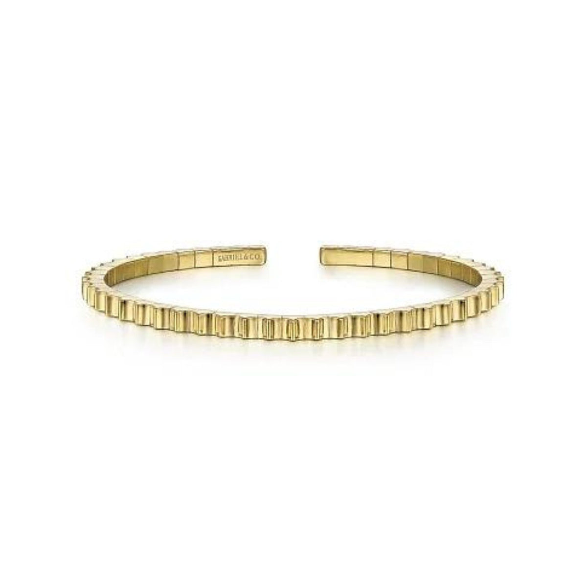 Gabriel & Co. Gold Textured Open Bangle
