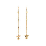 Gold Threader Bead Earrings-Gold Threader Bead Earrings -