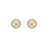 Golden South Sea Pearl Diamond Earrings-Golden South Sea Pearl Diamond Earrings - PEMXM00265