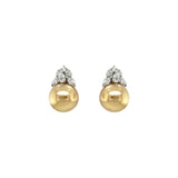 Golden South Sea Pearl Diamond Earrings-Golden South Sea Pearl Diamond Earrings - PEMXM00521