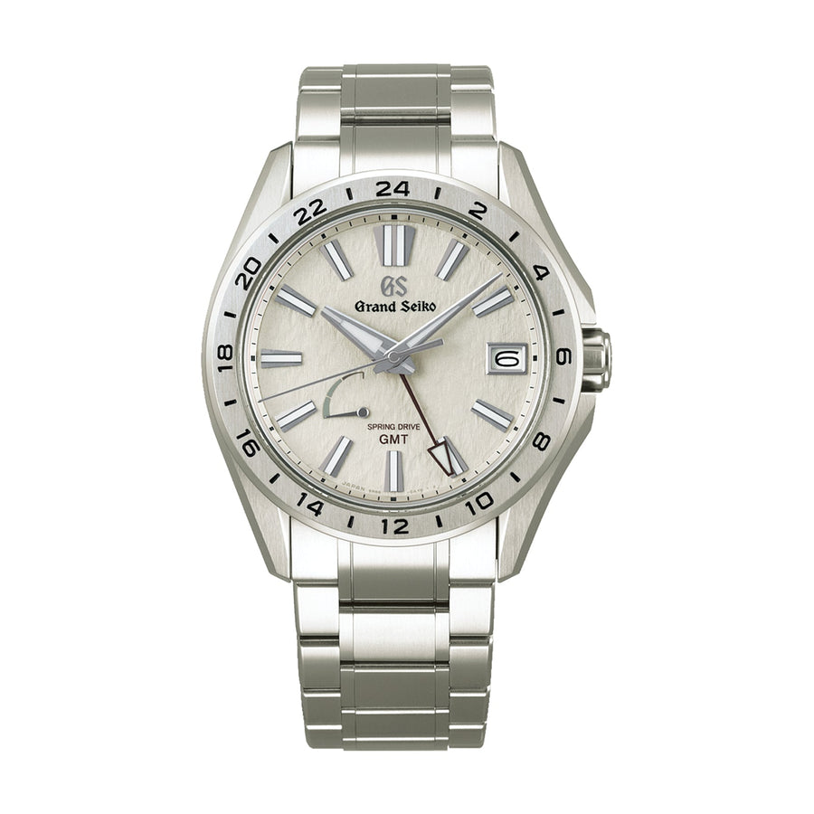 Grand Seiko Evolution 9 Collection SBGE285 - SBGE285 - Grand Seiko Evolution 9 Collection SBGE285 in a 41mm high-intensity titanium case with a white textured dial on high-intensity titanium bracelet, featuring a date display, power reserve indicator and Spring Drive movement with approximately 72 hours power reserve.