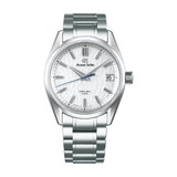Grand Seiko Evolution 9 SLGA009 - Grand Seiko Evolution 9 "White Birch" SLGA009 in a 40mm stainless steel case with white pattern dial on stainless steel bracelet, featuring a date display and Spring Drive movement with up to 5 days of power reserve.