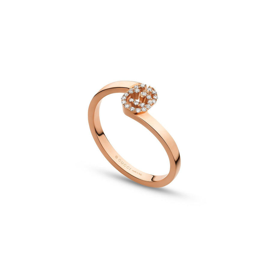 Gucci GG Ring in Rose Gold with Diamonds -