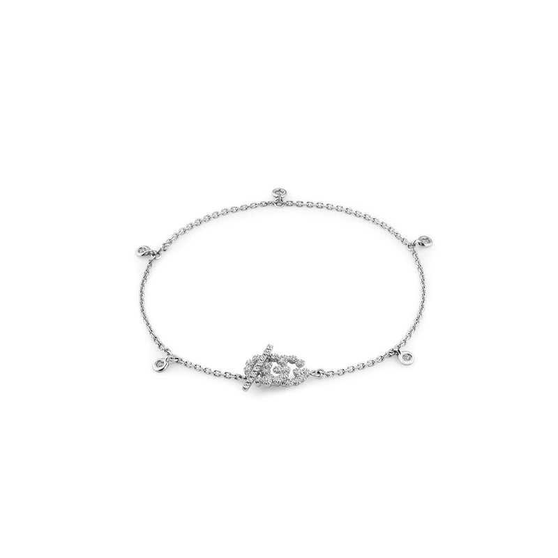 Gucci GG Running Bracelet with Diamonds-Gucci GG Running Bracelet with Diamonds -