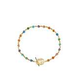Gucci GG Running Bracelet with Multicolor Stones-Gucci GG Running Bracelet with Multicolor Stones -