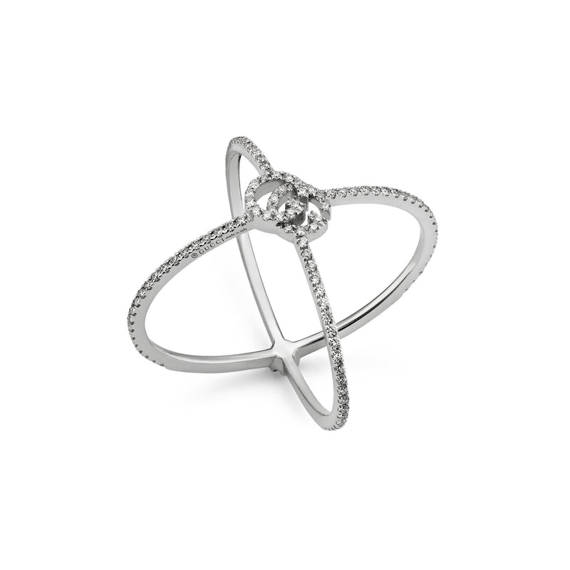 Gucci GG Running Diamond X Ring-Gucci GG Running Diamond X Ring -
