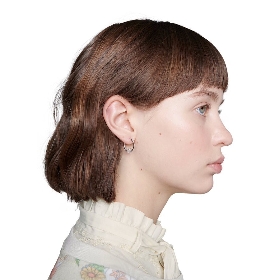 Gucci GG Running Earrings with Diamonds -