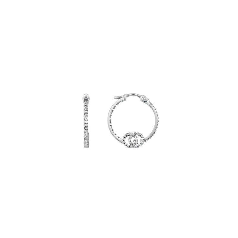 Gucci GG Running Earrings with Diamonds-Gucci GG Running Earrings with Diamonds -