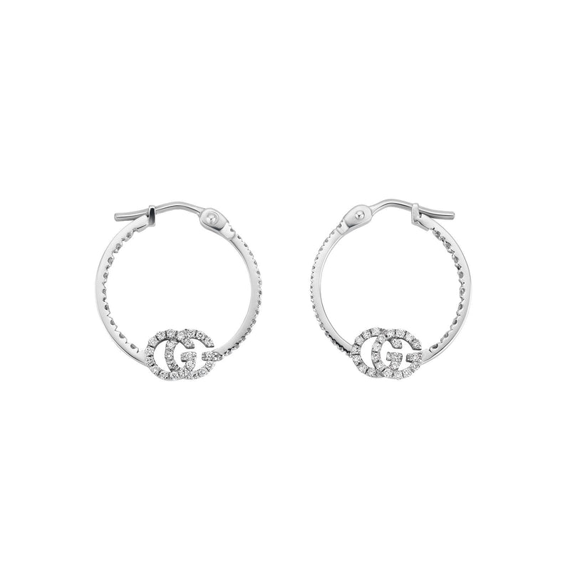 Gucci GG Running Earrings with Diamonds-Gucci GG Running Earrings with Diamonds -