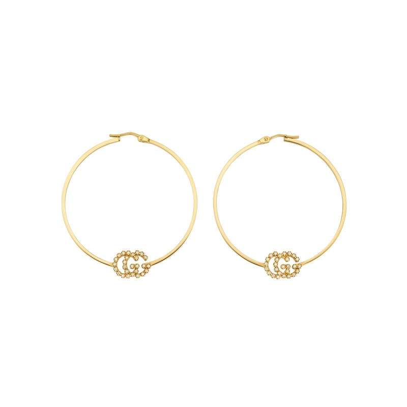 Gucci GG Running Earrings with Diamonds-Gucci GG Running Earrings with Diamonds -