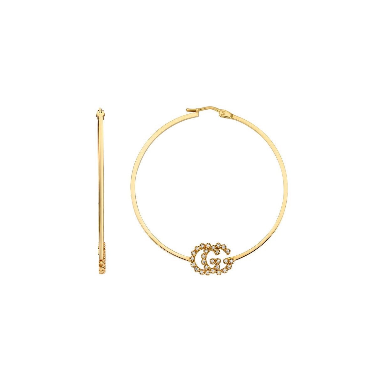 Gucci GG Running Earrings with Diamonds -