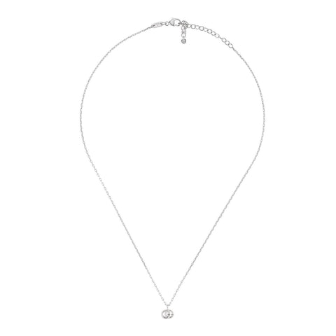 Gucci GG Running Necklace in White Gold-Gucci GG Running Necklace in White Gold -