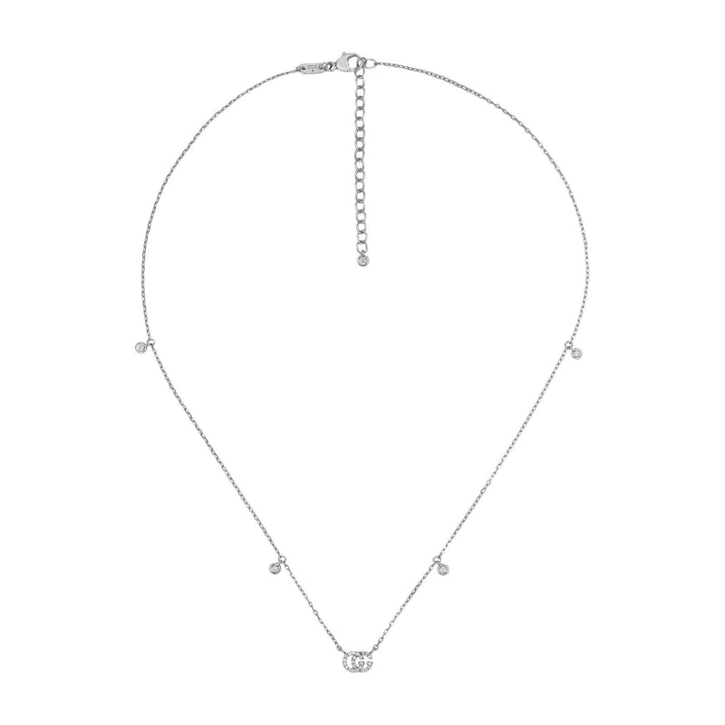Gucci GG Running Necklace with Diamonds-Gucci GG Running Necklace with Diamonds -