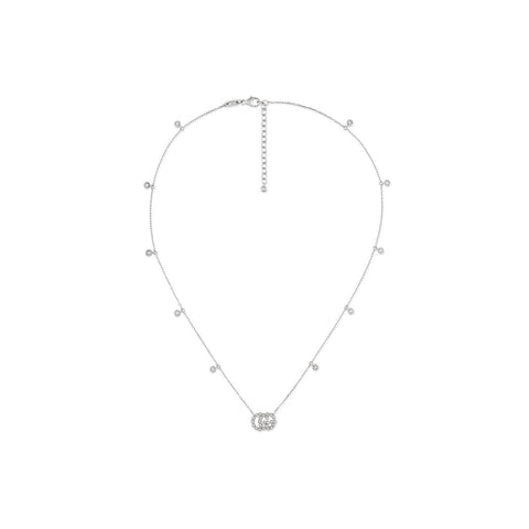Gucci GG Running Necklace with Diamonds-Gucci GG Running Necklace with Diamonds -