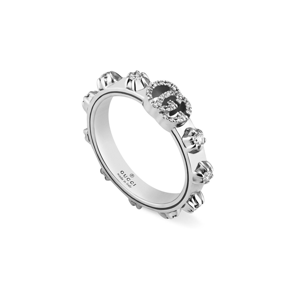 Gucci GG Running Ring in White Gold -