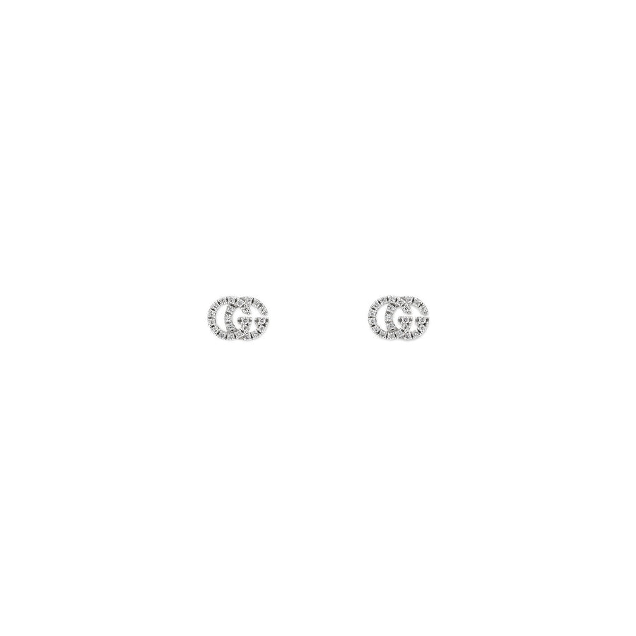 Gucci GG Running Stud Earrings with Diamonds -