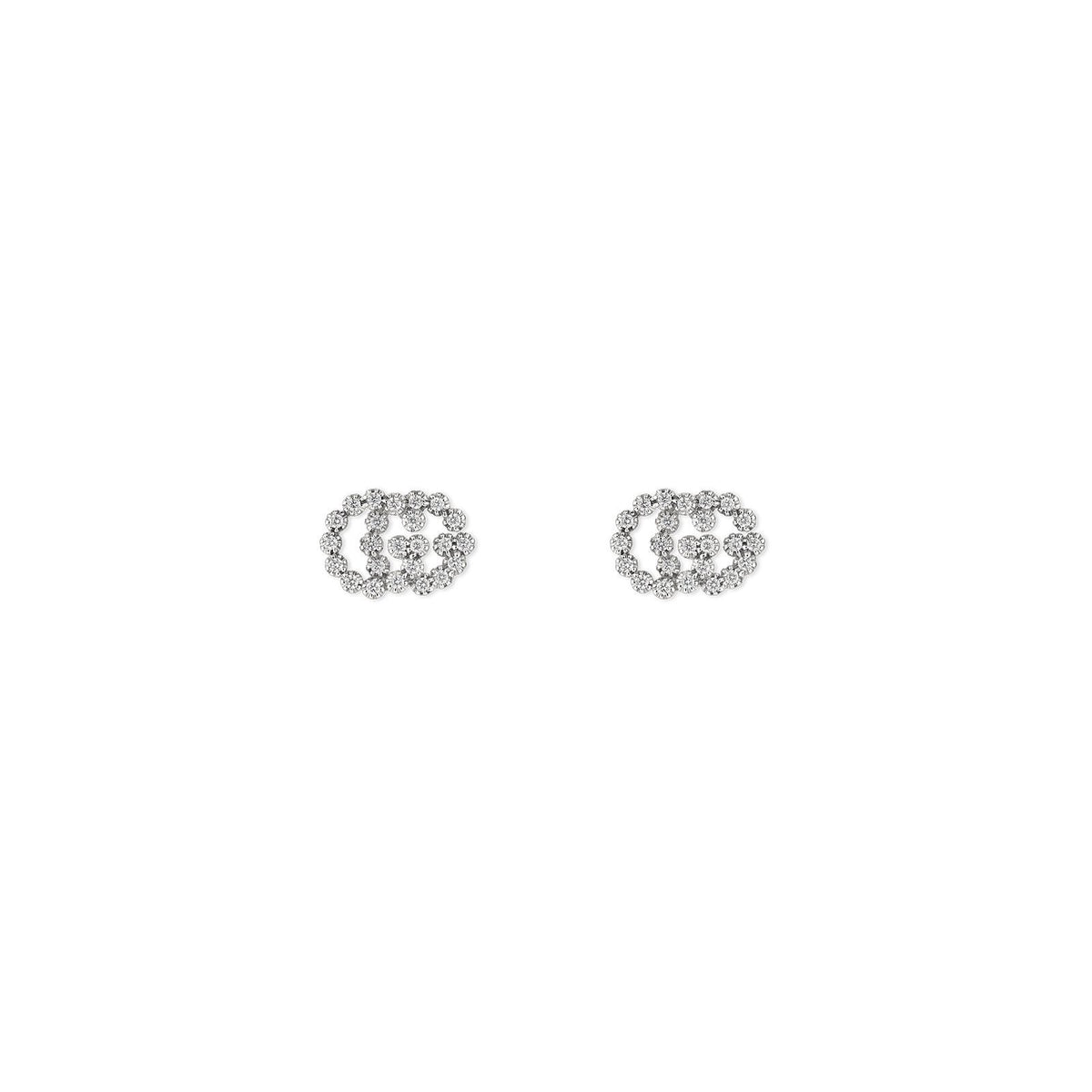 Gucci GG Running Studs with Diamonds -