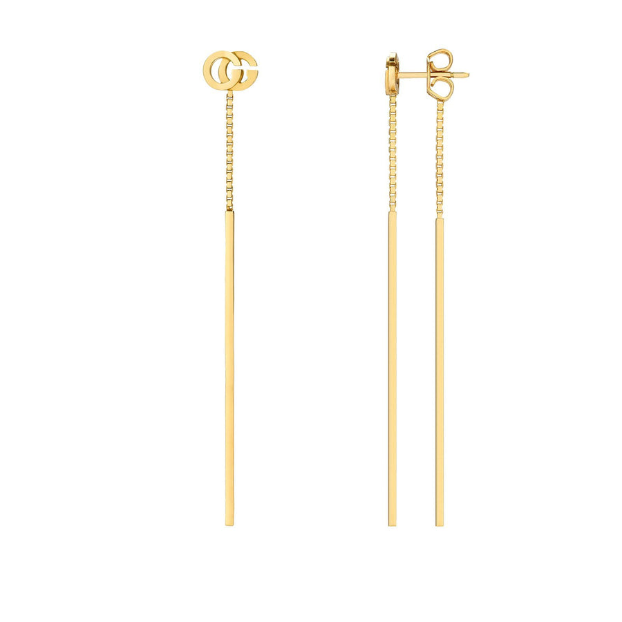 Gucci GG Running Yellow Gold Earrings -