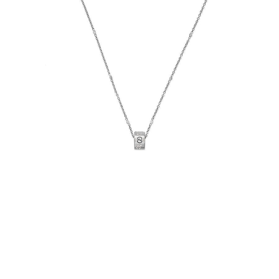Gucci Icon Necklace in White Gold -
