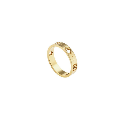 Gucci Icon Ring with Star Motif-Gucci Icon Ring with Star Motif - YBC607339001014