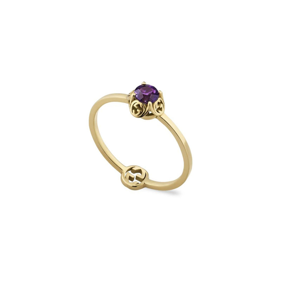 Gucci Interlocking G Amethyst Ring - YBC662428003012