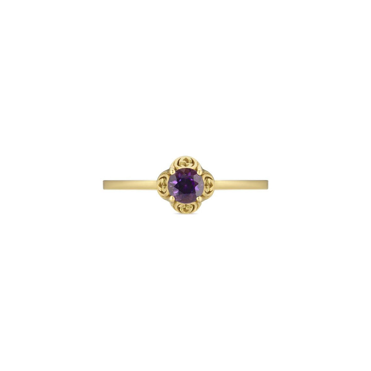 Gucci Interlocking G Amethyst Ring - YBC662428003012