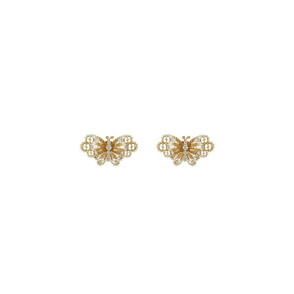 Gucci YBD72940800200U 18ct Yellow Gold Diamond Stud Earrings - thbaker.co.uk