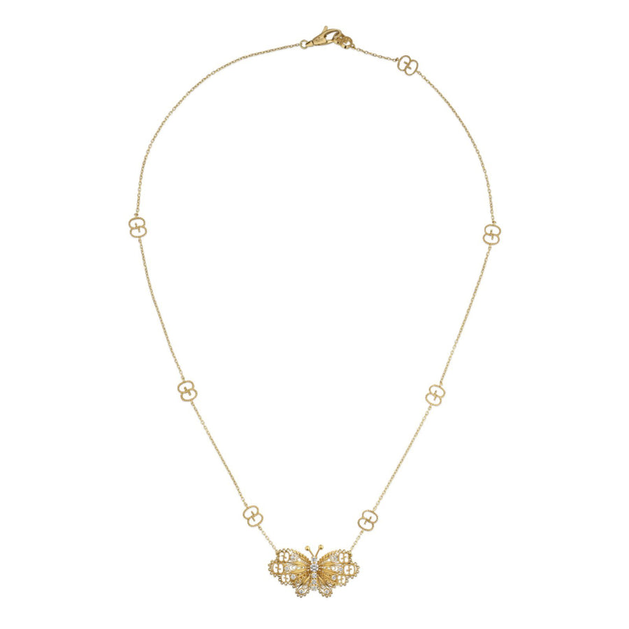 Gucci Le Marché des Merveilles Butterfly Necklace - YBB60678000100U