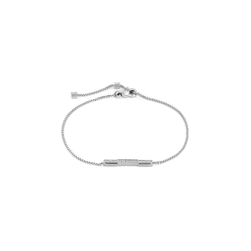 Gucci Flora 18k bracelet with diamonds in white gold | GUCCI® US