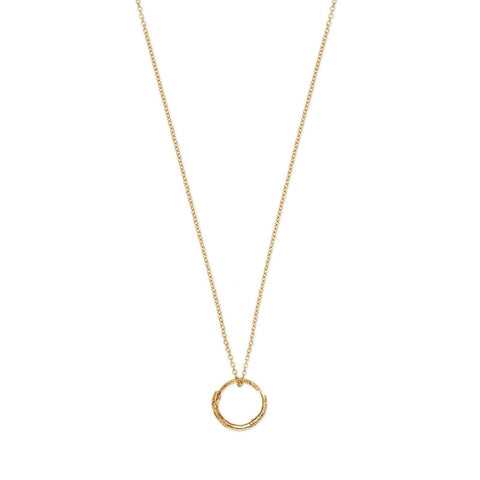 Gucci Snake Ring Pendant Necklace in Gold -