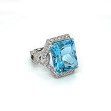 Gumuchian Aquamarine Diamond Ring-Gumuchian Aquamarine Diamond Ring -