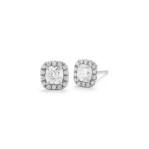 Halo Diamond Earrings-Halo Diamond Earrings -