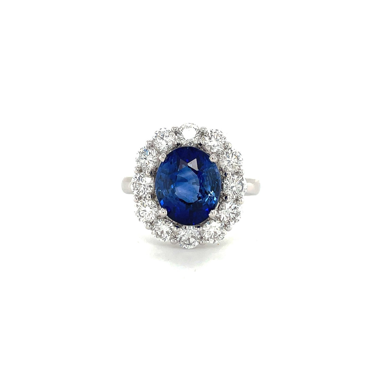 Halo Sapphire Diamond Ring - SREDW00489