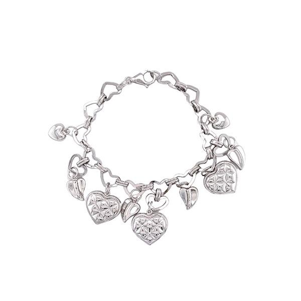 Heart Charms Gold Bracelet -